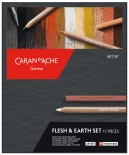 Набір Caran d'Ache Artist Flesh & Earth (15 предметів) 