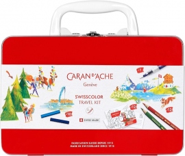 Купить Набор Caran d'Ache Swisscolor Travel Kit (2 набора художественных инструментов + 3 аксессуара) в интернет магазине в Киеве: цены, доставка - интернет магазин Д.Магазин