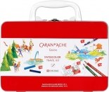 Набір Caran d'Ache Swisscolor Travel Kit (2 набори художніх інструментів + 3 аксесуари)