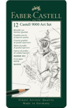 Набір графітових олівців Faber-Castell 9000 Art Set 2Н/8В (12 штук)