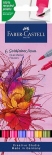 Набір двосторонніх акварельних маркерів Faber-Castell Goldfaber Aqua Dual Marker Flowers (6 кольорів)