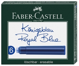 Купить Набор картриджей для перьевых ручек Faber-Castell (6 штук, синие) в интернет магазине в Киеве: цены, доставка - интернет магазин Д.Магазин