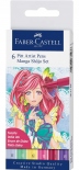 Набір брашпенів Faber-Castell 6 PITT Manga Shojo Set (6 кольорів)