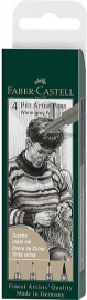 Купить Набор капиллярных ручек Faber-Castell 4 PITT artist pens warm grey IV (3 линера + брашпен) в интернет магазине в Киеве: цены, доставка - интернет магазин Д.Магазин