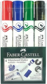 Купить Набор маркеров для доски Faber-Castell Whiteboard (4 маркера) в интернет магазине в Киеве: цены, доставка - интернет магазин Д.Магазин