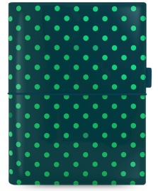 Купить Органайзер Filofax Domino Patent А5 (тёмно-зелёный в горошек)  в интернет магазине в Киеве: цены, доставка - интернет магазин Д.Магазин