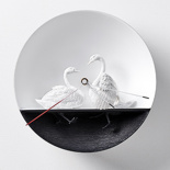 Настенные часы Haoshi Design Waterbird X CLOCK Swan v.2 (Лебеди)