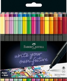 Купить Набор линеров Faber-Castell Grip Fine Pen (0,4 мм, 30 цветов) в интернет магазине в Киеве: цены, доставка - интернет магазин Д.Магазин