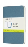 Набір зошитів Moleskine Cahier нелінований (кишеньковий, жвавий блакитний)