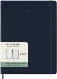 Щотижневик Moleskine 2024 (великий, сапфір, з місцем для записів)