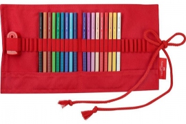 Купить Цветные карандаши Faber-Castell Colour Grip 18 цветов в тканевом пенале + точилка  в интернет магазине в Киеве: цены, доставка - интернет магазин Д.Магазин