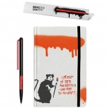 Набір Pininfarina Banksy Rat (блокнот + ручка Grafeex червона)