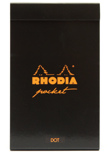 Блокнот Rhodia Pad Pocket в точку (A7+, черный)