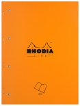Блокнот Rhodia Side Лініювання seyes (А4, помаранчевий, отвори для швидкозшивача)