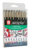 Набір брашпенів Sakura Pigma Brush (9 кольорів)