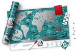 Скретч карта мира Travel Map "Marine" (английский язык)