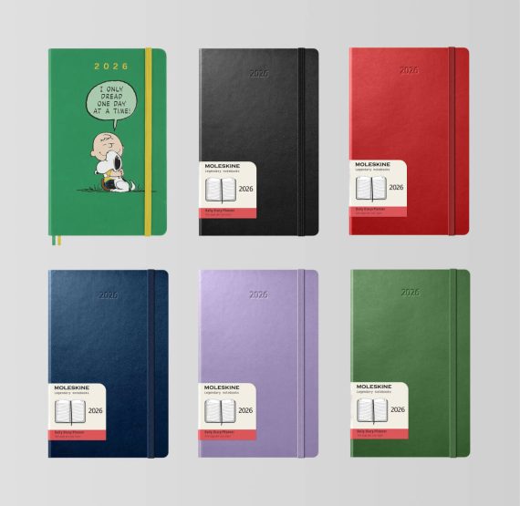 Колекція планерів Moleskine різних форматів і кольорів 2026 року