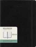 Щотижневик Moleskine 2023-2024 на 18 місяців (великий, м'яка обкладинка, чорний)