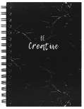 Скетчбук на пружине Kraft "Be Creative" (черные листы)