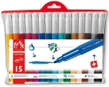 Набір акварельних фломастерів Caran d'Ache Fancolor Maxi (15 кольорів)