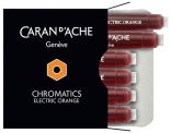 Набір чорнильних картриджів Caran d'Ache Chromatics (6 штук, помаранчеві)