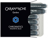 Набір чорнильних картриджів Caran d'Ache Chromatics (6 штук, темно-сині)