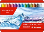 Набір акварельної воскової пастелі Caran d'Ache Neocolor II (40 кольорів)