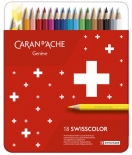 Набор водостойких карандашей Caran d'Ache Swisscolor (18 цветов)