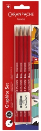 Купить Набор Caran d'Ache Back to School (4 карандаша HB + ластик) в интернет магазине в Киеве: цены, доставка - интернет магазин Д.Магазин