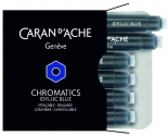 Набір чорнильних картриджів Caran d'Ache Chromatics (6 штук, сині)