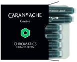 Набір чорнильних картриджів Caran d'Ache Chromatics (6 штук, зелені)