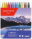 Набір акварельних фломастерів Caran d'Ache Fibralo (15 кольорів)