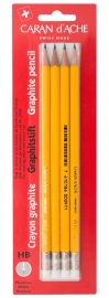Купить Набор графитных карандашей Caran d'Ache Graphite HB с ластиком (4 штуки) в интернет магазине в Киеве: цены, доставка - интернет магазин Д.Магазин