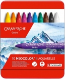 Набір акварельної воскової пастелі Caran d'Ache Neocolor II (10 кольорів)