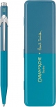 Ручка Caran d'Ache 849 Paul Smith + бокс (ціан / сталевий синій)