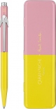Ручка Caran d'Ache 849 Paul Smith + бокс (жовтий / рожевий)
