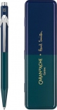 Ручка Caran d'Ache 849 Paul Smith + бокс (зелений / темно-синій)