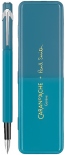 Чорнильна ручка Caran d'Ache 849 Paul Smith F (ціан / сталевий синій) + бокс