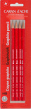 Набор карандашей Caran d'Ache Grafik Edelweis Red (4 штуки)