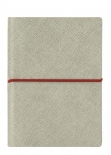 Блокнот Ciak Plus Metal в лінію (кишеньковий, біле золото, з червоним зрізом)