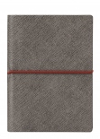 Блокнот Ciak Plus Metal в линию (карманный, платина, с красным срезом)