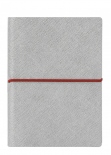 Блокнот Ciak Plus Metal в лінію (кишеньковий, срібло, з червоним зрізом)