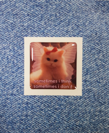 Купить Стікер Cobart «Sometimes I think sometimes I don't» (об'ємний) в интернет магазине в Киеве: цены, доставка - интернет магазин Д.Магазин