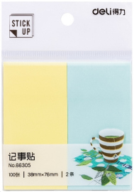 Купить Блок клейкий Deli (2 блока по 100 листов, желтый и голубой) в интернет магазине в Киеве: цены, доставка - интернет магазин Д.Магазин