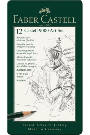 Купить Набор графитовых карандашей Faber-Castell 9000 Art Set 2Н/8В (12 штук) в интернет магазине в Киеве: цены, доставка - интернет магазин Д.Магазин