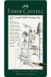 Набір графітових олівців Faber-Castell 9000 Design Set 5B/5H (12 штук)