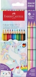 Акварельні олівці Faber-Castell Colour Grip Unicorn (13 кольорів + наліпки)