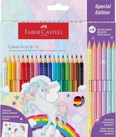 Купить Акварельные карандаши Faber-Castell Colour Grip Unicorn (24 цвета + наклейки) в интернет магазине в Киеве: цены, доставка - интернет магазин Д.Магазин