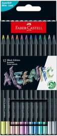 Купить Набор карандашей Faber-Castell Black Edition Metallic (12 цветов) в интернет магазине в Киеве: цены, доставка - интернет магазин Д.Магазин