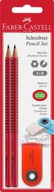 Купить Набор карандашей Faber-Castell Grip 2001 + ластик (красный) в интернет магазине в Киеве: цены, доставка - интернет магазин Д.Магазин